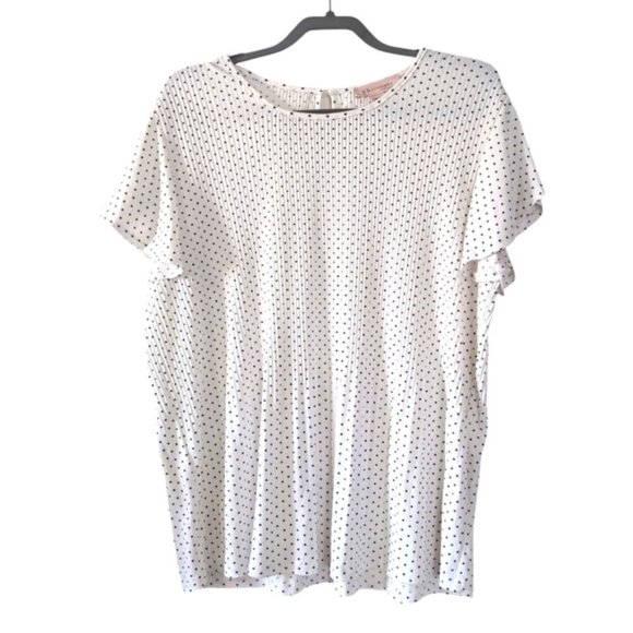 Nordstrom Philosophy Retro Mod Fairy Pin-up Polka Dot Stretch Top Blouse XXL - Picture 1 of 6